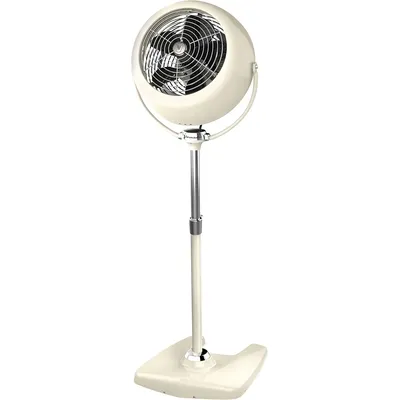 VFAN Sr. Pedestal Vintage Fan Retro Metal Standing Air Circulator for Cooling & Décor 3 Speeds,