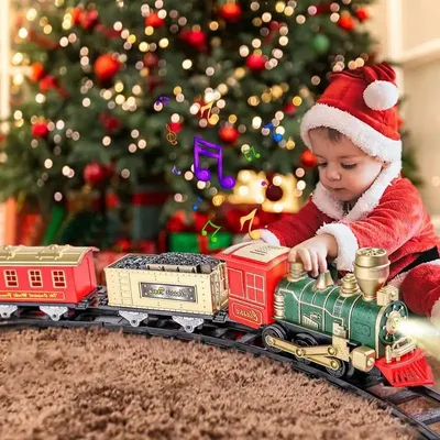 Christmas Train Set Multipurpose Train Set For Toddler Electric Train Set Christmas Train Toy