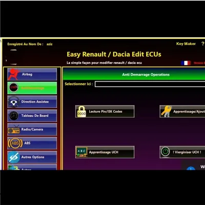 Software fácil Renault 6.1.4 para programador ECU Renault, teclas de tarjeta de Airbag Clear Crash,