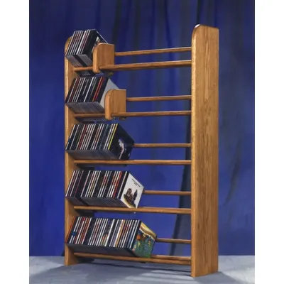 Shed 501 Solid Oak 5 Row Dowel CD Rack