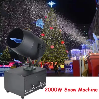 2000W Christmas artificial fake snow making machine outdoor 90 degree moving head snow machine snow