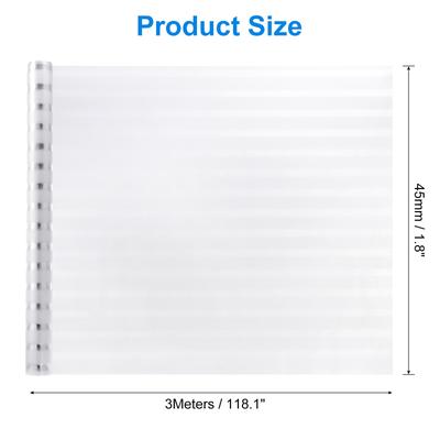 Window Privacy Film, Window Film Horizontal Stripes Pattern - White