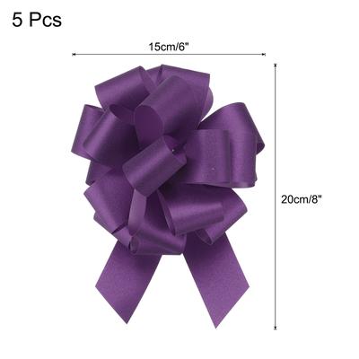 5pcs 7 Inch Large Pull Bow Gift Wrapping Big Pull Bows Ribbon