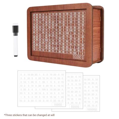 Cash Vault Wooden Savings Box, Wooden Cash Saver Money Saving Box With Countdown - 7.87