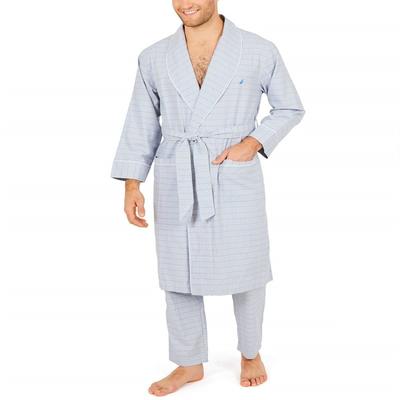 Men's Long Sleeve Lightweight Cotton Woven Robe