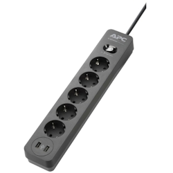 Schneider Electric APC Essential SurgeArrest 5 Outlet 2 USB Ports Black 230V Image