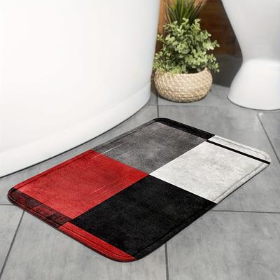 TEMU Non-slip Bathroom Rug Set, Machine Washable, Lightweight Polyester Bath Mat, Knit Weave, 2-piece Decorative Area Rugs For Home, Kitchen, Laundry Room, Christmas Decor - 1pc/2pcs