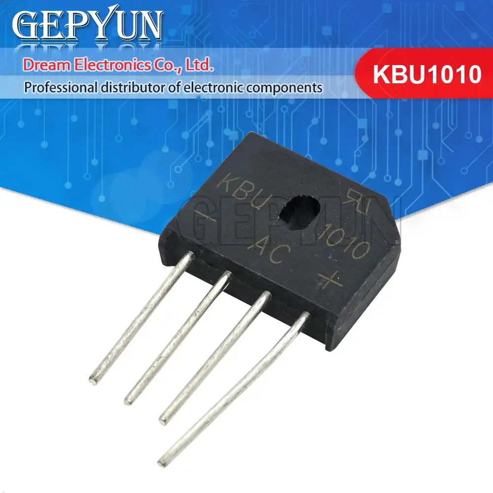 5 Stück kbu810 kbu2510 kbu1010 kbu1510 kbu1010 KBU-1010 10a 1000V Dioden brücken gleich richter Image