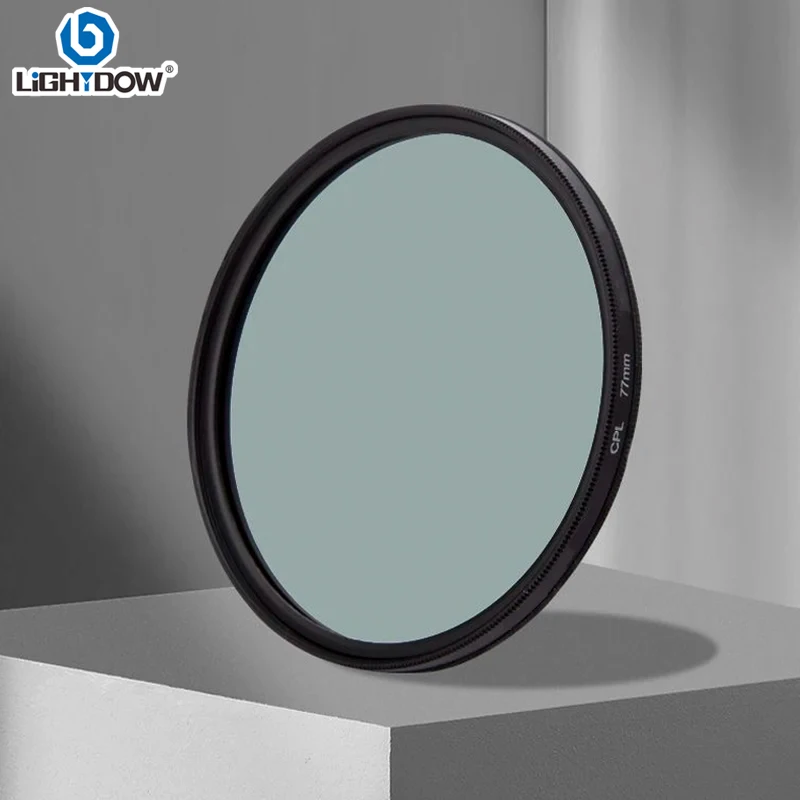Lightdow Gewöhnlicher CPL-Objektivfilter zum Fotografieren des Sees 49 mm 52 55 58 62 67 mm 72 mm 77 mm 82 mm für Canon Nikon Sony Kameraobjektiv Image