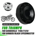 Per Triumph BONNEVILLE T120 T100 BOBBER nero SPEEDMASTER accessori moto tappo di riempimento olio motore tappo coperchio vite dado serbatoio