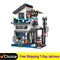 NUOVO 3 IN 1 Vacanze al mare Villa Building Blocks City Street View con luce a LED Villa moderna