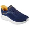 Slip-On Sneaker SKECHERS "BOBS SQUAD CHAOS-SOLID STEP", Herren, Gr. 39, blau (navy), Textil, sportlich, Schuhe, Schlupfschuh, Slipper, Sneaker zum Schlupfen, Topseller
