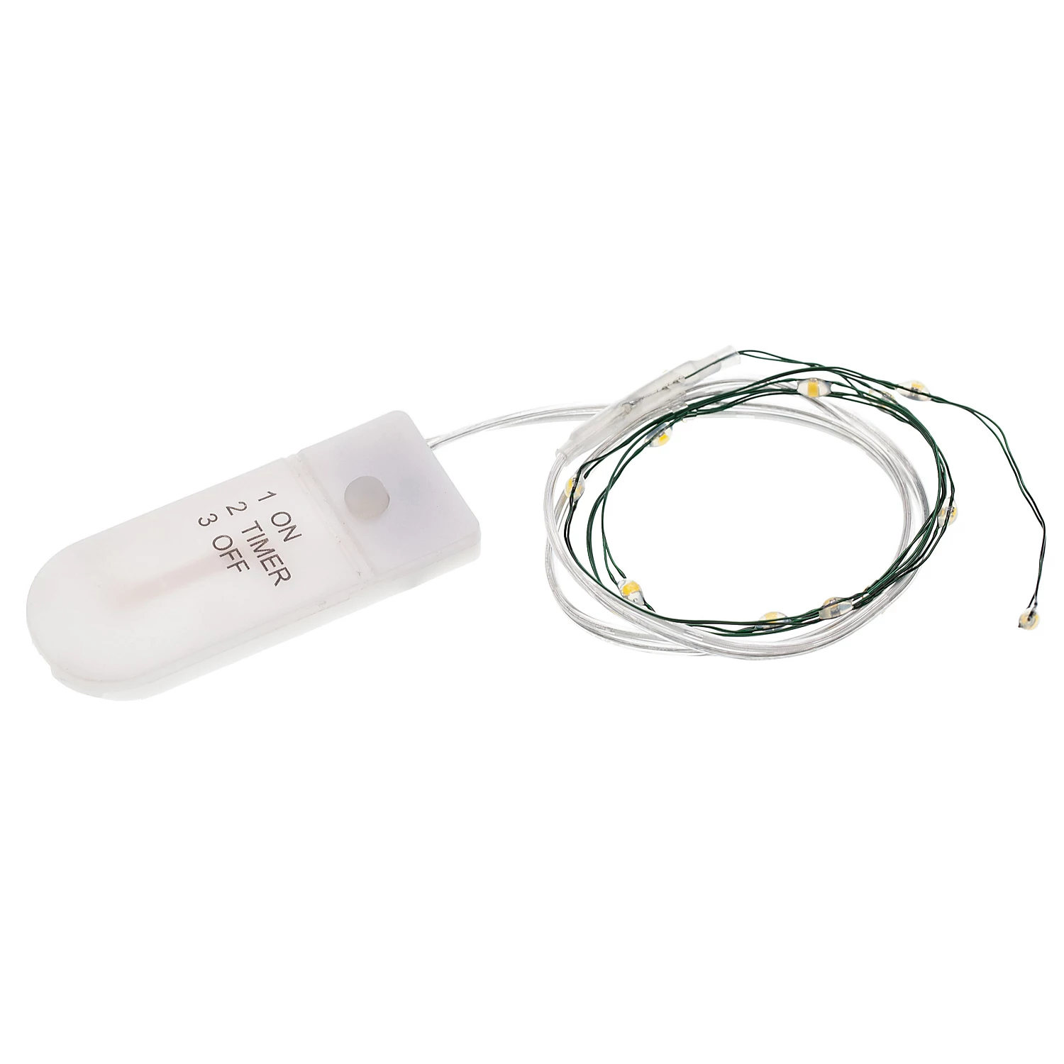LED Micro-Lichterkette mit Batteriekasten und Timer, 10 LEDs Image