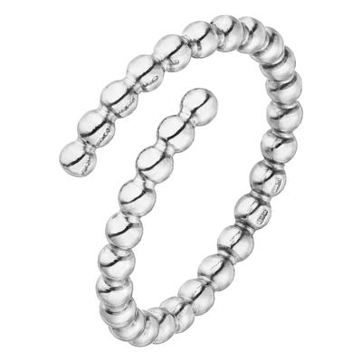 Fingerring JOBO "Kugelring offen" Gr. 52, silber (silber 925), Fingerringe, Damen, 52, Silber 925 (Sterlingsilber), 925 