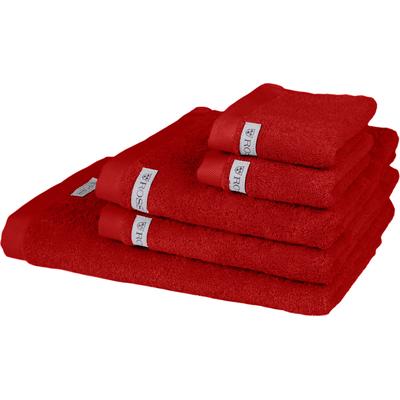 Handtuch Set ROSS "Sinfonie", rot (kirsche), 5 tlg., Frottier, Frottier, Obermaterial: 100% Baumwolle, Handtuch-Sets, beinhaltet Handtücher, Badetuch und Gästetücher Image