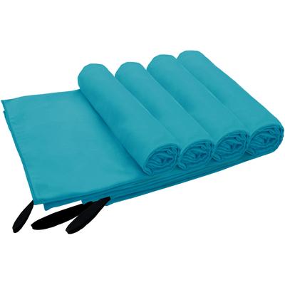 Reisehandtuch MY HOME "Xavi, 4 x 70x140cm ideal als Sporthandtuch, Reisehandtuch", blau, B:70cm L:140cm, Microfaser, Mikrofaser, Handtücher (Packung), als Serie und Set, sehr leicht, kompakt, schnelltrocknend, Mikrofaser Image