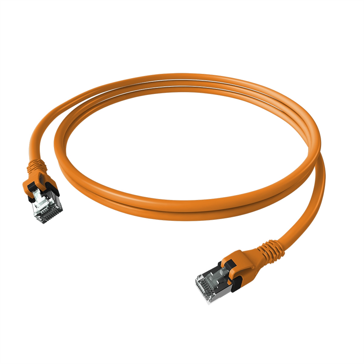 EasyLan DualBoot PushPull IP20 Patchkabel, Cat.6A (Class EA), S/FTP, orange, 10 m Image