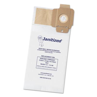 Janitized Vacuum Filter Bags Designed to Fit Karcher/Tornado CV30/1, CV38/1, CV48/2, 100/Carton (APCJANKACV302) Case of 10 Janitized® Vacuum Accessori