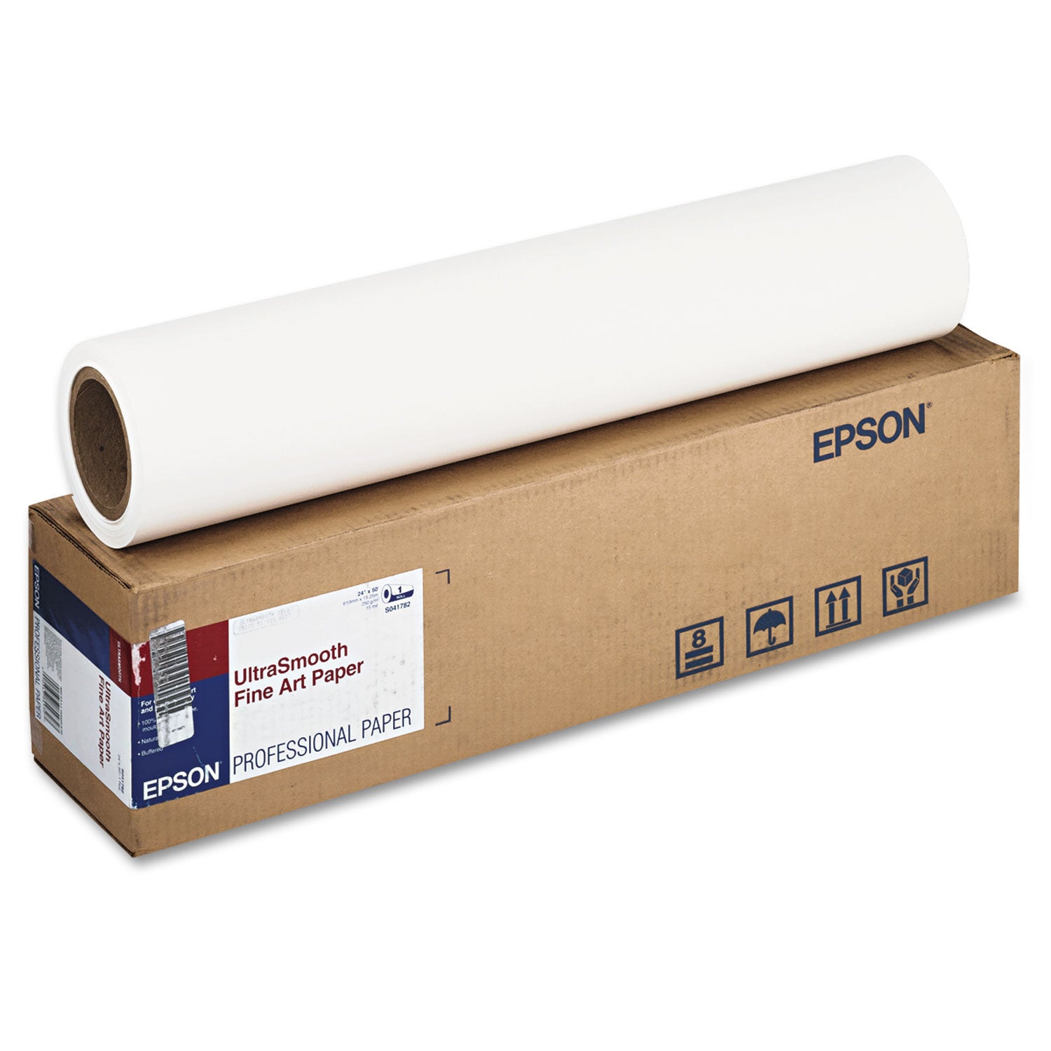 Epson UltraSmooth Fine Art Paper Rolls, 15 mil, 24" x 50 ft, White (EPSS041782) Each Epson® Photo Paper