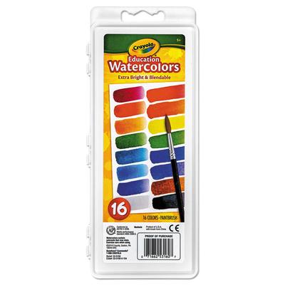 Crayola Watercolors, 16 Assorted Colors (CYO530160) Each Crayola® Paint