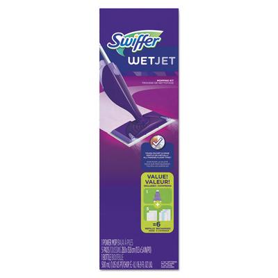 Swiffer WetJet Mop, 11 x 5 White Cloth Head, 46" Purple/Silver Aluminum/Plastic Handle, 2/Carton (PGC92811CT) Case of 2 Swiffer® Floor Dusters & Acces