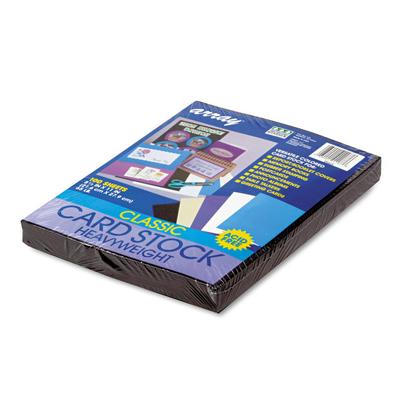Pacon Array Card Stock, 65 lb Cover Weight, 8.5 x 11, Black, 100/Pack (PAC101187) Each Pacon® Art & Design Paper