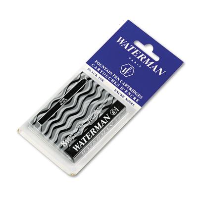 Waterman Refill Cartridge for Waterman Fountain Pens, Black Ink, 8/Pack (WAT52021W) Pen Refills