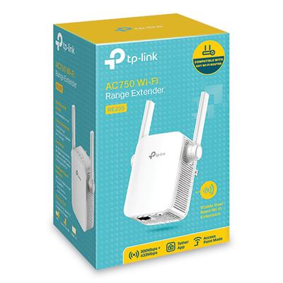 TP-Link RE205 AC750 Wi-Fi Range Extender, 1 Port, Dual-Band 2.4 GHz/5 GHz (TPLRE205) Each Routers