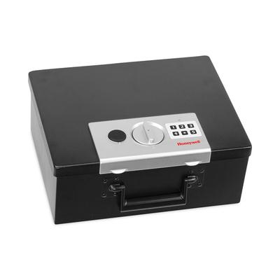 Honeywell Steel Fireproof Safe with Keypad Lock, 12.7 x 10.4 x 5.5, 0.27 cu ft, Black (HWL6108) Each Safes
