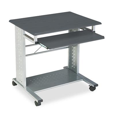 Safco Empire Mobile PC Cart, 29.75" x 23.5" x 29.75", Anthracite/Silver (MLN945ANT) Each Safco® Computer Desks & Mobile Workstations