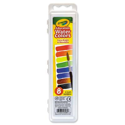 Crayola Watercolors, 8 Assorted Colors, Palette Tray (CYO530080) Each Crayola® Paint