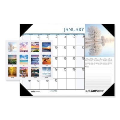 House of Doolittle Earthscapes Scenic Desk Pad Calendar, Scenic Photos, 22 x 17, White Sheets, Black Binding/Corners,12-Month (Jan-Dec): 2026 (HOD147)
