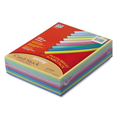 Pacon Array Card Stock, 65 lb Cover Weight, 8.5 x 11, Assorted, 250/Pack (PAC101195) Each Pacon® Art & Design Paper