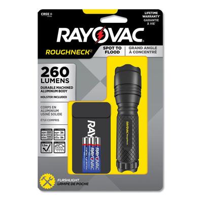 Rayovac LED Aluminum Flashlight, 3 AAA Batteries (Included), Black (RAYRN3AAABXT) Each Rayovac® Flashlights