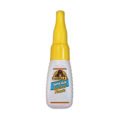 Gorilla Super Glue with Brush and Nozzle Applicators, 0.35 oz, Dries Clear (GOR7500101) Each Gorilla®