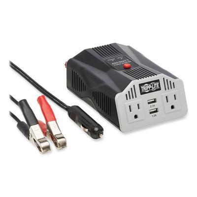 Tripp Lite PowerVerter Ultra-Compact Car Inverter, 400 W, Two AC Outlets/Two USB Ports, 3.1 A (TRPPV400USB) Each Adapters/Chargers