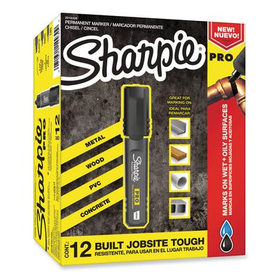 Sharpie Pro Permanent Marker, Broad Chisel Tip, Black, Dozen (SAN2018326A) 1 Dozen Sharpie® Markers