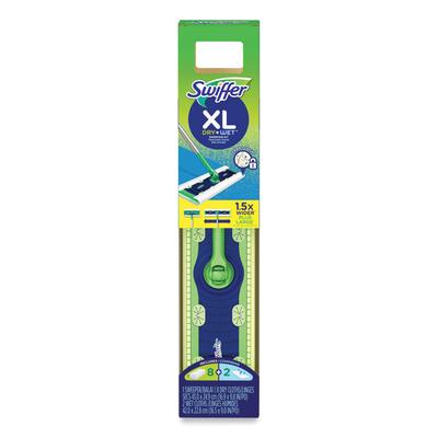 Swiffer Sweeper Mop, 16.5 x 9 White Cloth Head, 46" Green/Silver Aluminum/Plastic Handle (PGC01096) Each Swiffer® Floor Dusters & Accessories
