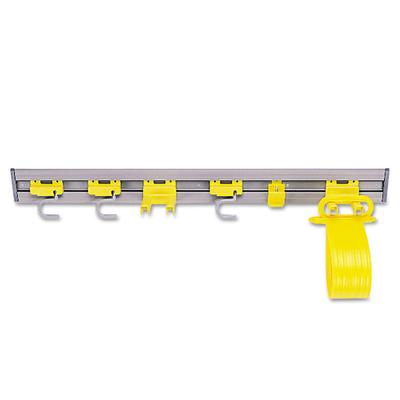 Rubbermaid Commercial Closet Organizer/Tool Holder, 34w x 3.25d x 4.25h, Gray (RCP199300GY) Each Rubbermaid® Commercial Tool Storage & Organizers
