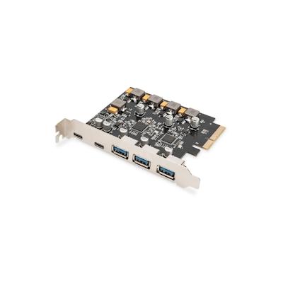 ASSMANN DIGITUS PCIe Karte 2x USB-C + 3x USB A Image