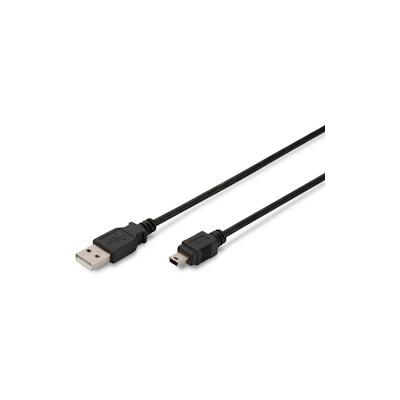 ASSMANN USB 2.0 Kabel Typ A-mini B (5pin) 1.8m USB 2.0 sw.