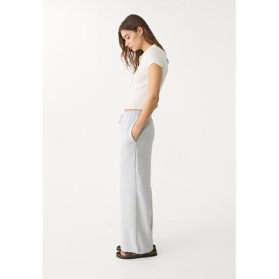 Stradivarius Wide-leg jogger trousers Grey melange XL