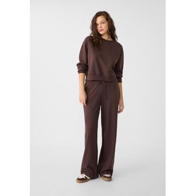 Stradivarius Wide-leg jogger trousers Brown XL