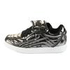 Plateausneaker BUFFALO "LIBERTY SOCCER vegan", Damen, Gr. 38, silber (silberfarben), Lacklederimitat, glänzend, metallic, sportlich, Schuhe, Schnürschuh, Halbschuh, Freizeitsneaker in Metallic-Optik
