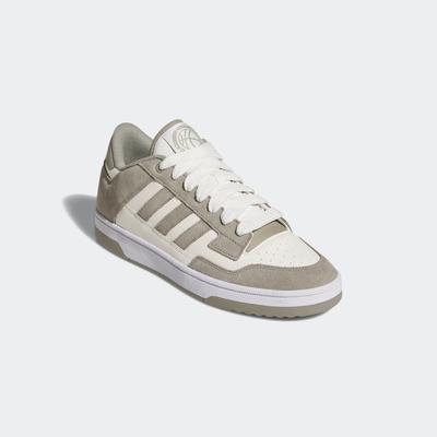 Sneaker ADIDAS SPORTSWEAR "RAPID COURT LOW", Gr. 46, weiß (silber pebble, cloud weiß, cloud weiß), Leder, Synthetik, spo