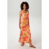 Sommerkleid ANISTON CASUAL, Damen, Gr. 48, N-Gr, bunt (orange, gelb, rot, rot, grün, weiß, pink, hummer, apricot, mint, beige), Single Jersey, Obermaterial: 95% Viskose, 5% Elasthan, bedruckt, geblümt, feminin, figurumspielend knöchellang, Rundhals,...