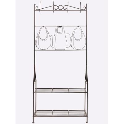 Garderobenständer HEINE HOME, schwarz, B:76,5cm H:170cm T:27,5cm, Metall, Garderobenständer Image