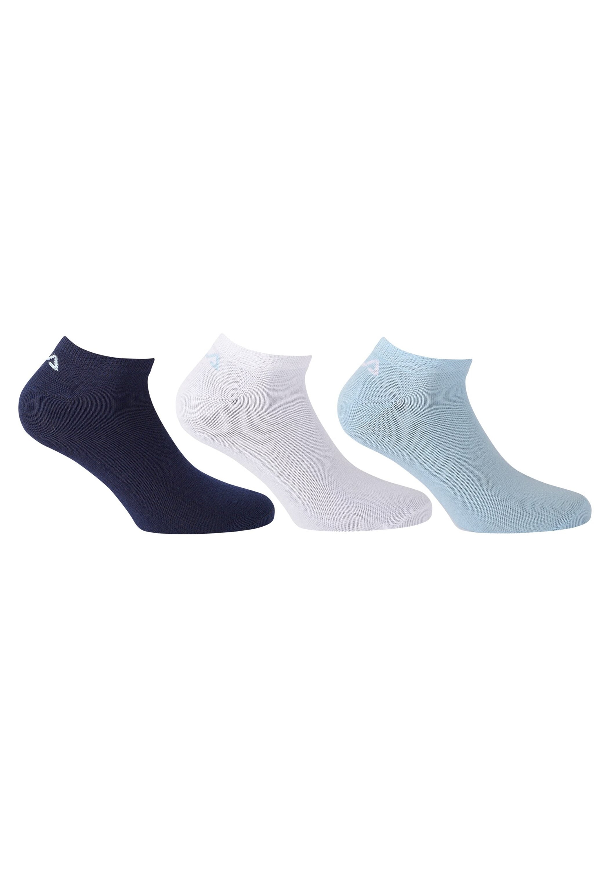 Sneakersocken FILA "Socken 3er Pack", Herren, Gr. 43-46, blau (sky), Obermaterial: 75% Baumwolle CO. 23% Polyester PES. 2% Elasthan EL., Socken Sneakersocken