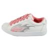 Sneaker BUFFALO "LIBERTY", Damen, Gr. 38, pink (weiß, pink, flamme), Lederimitat, sportlich, Schuhe, Freizeitschuh, Schnürschuh, Halbschuh mit trendigem Flammenmotiv
