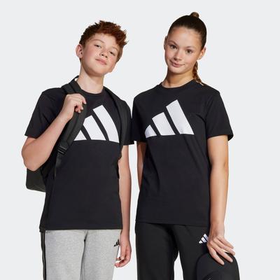 T-Shirt ADIDAS SPORTSWEAR "J BL TEE 160", Kinder, Gr. 176, schwarz-weiß (schwarz, weiß), Obermaterial: 100% Baumwolle, sportlich, Rundhals, Shirts Image